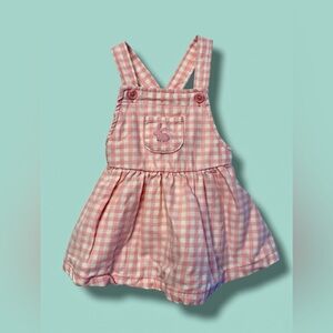 Pink Pinafore Dress 🚨BOGO 50% OFF - Carters - Gingham - Bunny Detail - Sz 6m